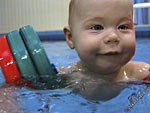 Erik at the baby swim