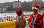 Christmas celebration at Manly beach, Sydney, Australia